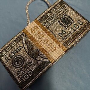Rhinestone money bag